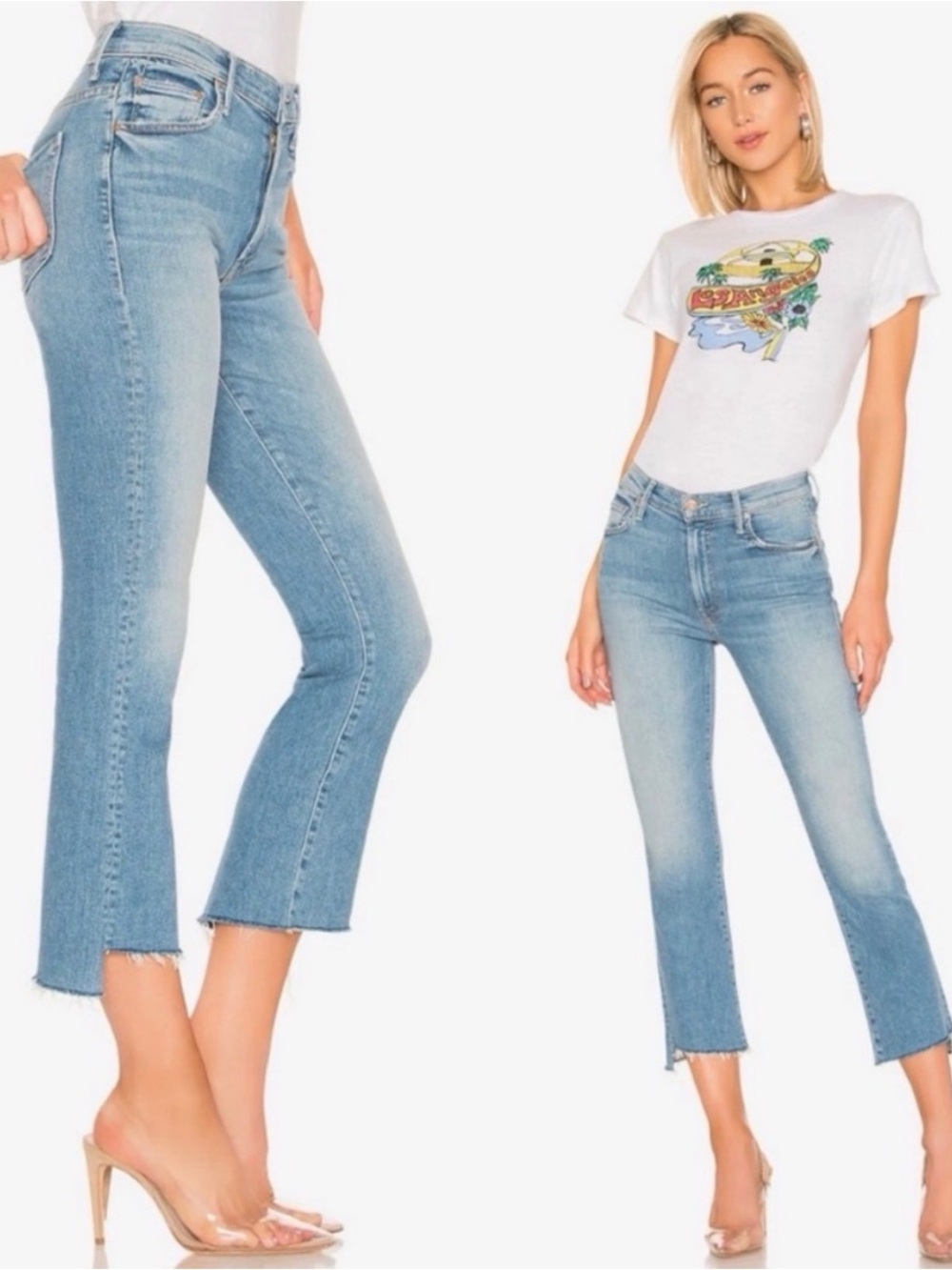 MOTHER Insider Crop Step Fray jeans Limited Edition Size 25
